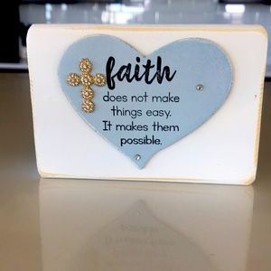 Hand painted wood plaque - brand new